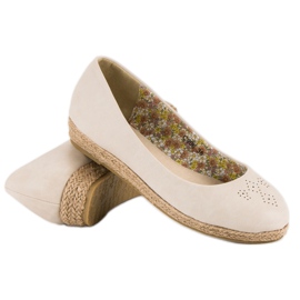 Ballerines espadrilles beiges 4