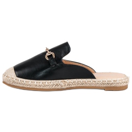 Tongs espadrilles noires le noir 2