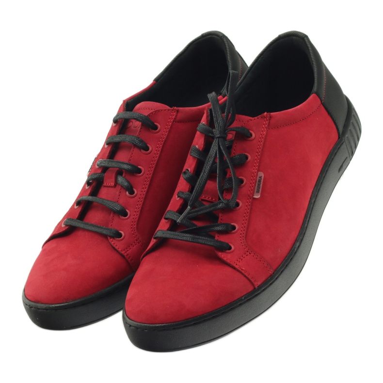 Badura 3356 chaussures de sport rouges le noir 5