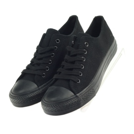 DK Baskets noires nouées le noir 5