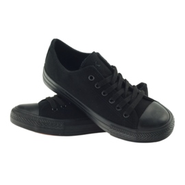 DK Baskets noires nouées le noir 3