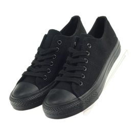 DK Baskets noires nouées le noir 5