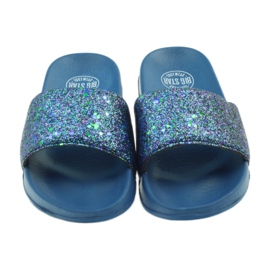 Chaussons profilés Big Star paillettes bleu marin 4 Chaussons profilés Big Star paillettes bleu marin 4