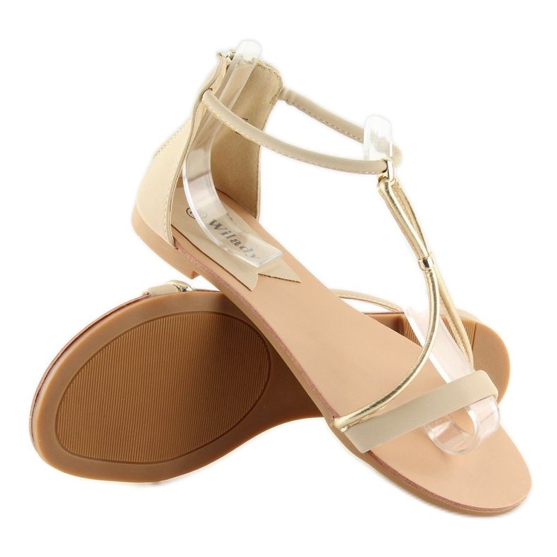Sandales beiges pour femme 117-6 beige 2