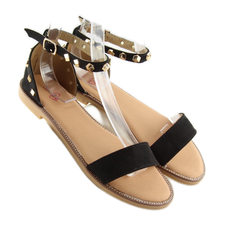 Noir Sandales à clous 117-11 noir 2