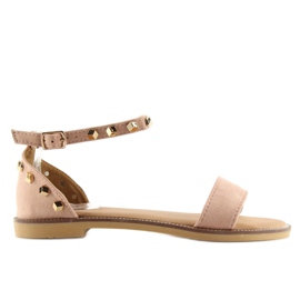 Sandales à clous roses 117-11 rose 1