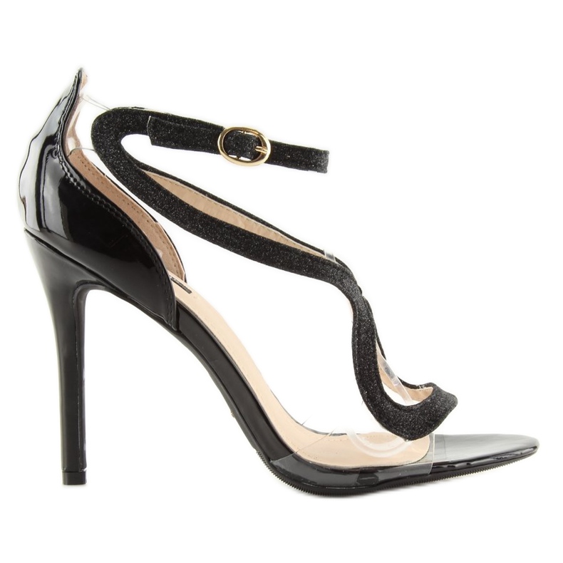 Sandales noires à talon haut 1443 noir 2