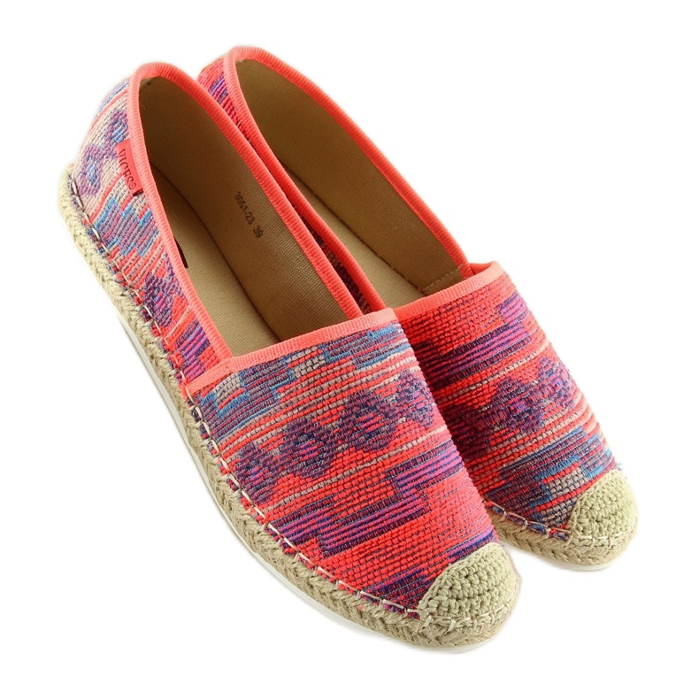 Espadrilles femme Fluo 3051 Fushia orange 1 Espadrilles femme Fluo 3051 Fushia orange 1