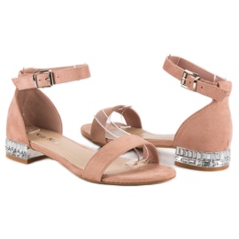 Nio Nio Sandales élégantes en daim rose 3