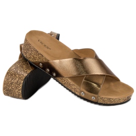 Chaussons vices élégants brun jaune 3