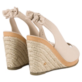 Sandales espadrilles beiges 5