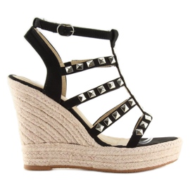 Noir Espadrilles a semelles compensées 3811-17 Noir le noir 5