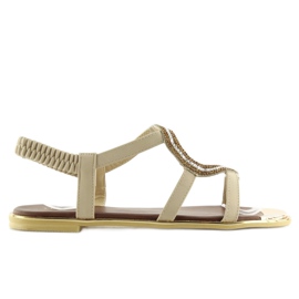 Sandales beiges asymétriques 4157 Beige 1