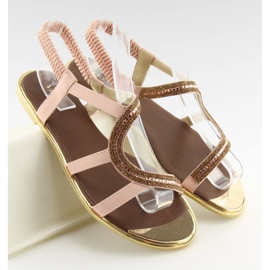 Sandales roses asymétriques 4157 Rose 1