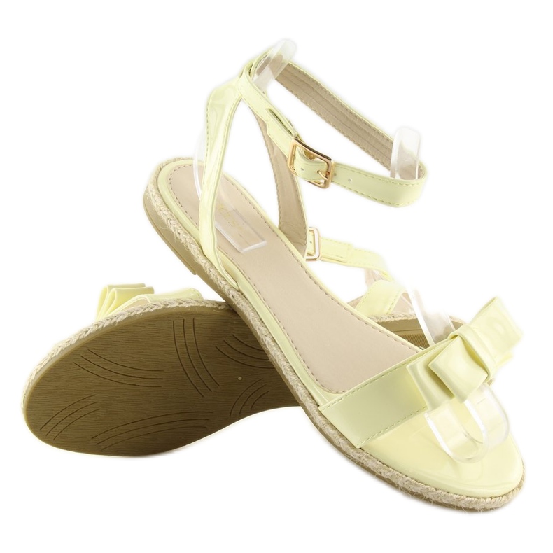 Sandales jaune pastel 6128 jaune 2