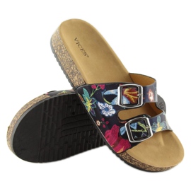 Chaussons semelle liège noir 6231 1