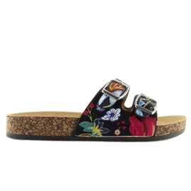 Chaussons semelle liège noir 6231 2