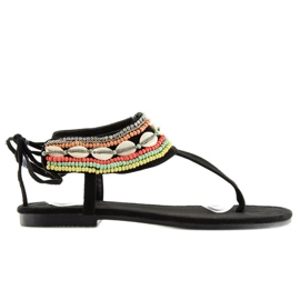 Sandales noires à perles 8241 noir le noir 5