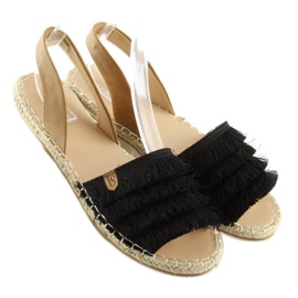 Espadrilles noires style caribéen 8413 2
