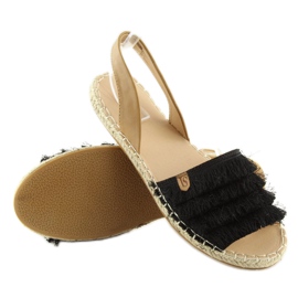 Espadrilles noires style caribéen 8413 le noir 1
