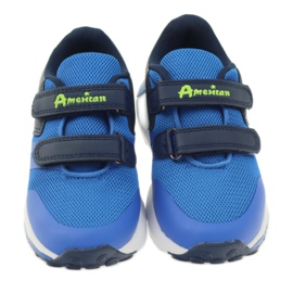 American Club Chaussures de sport américaines ADI pour enfants 16687 bleu vert bleu marine 3