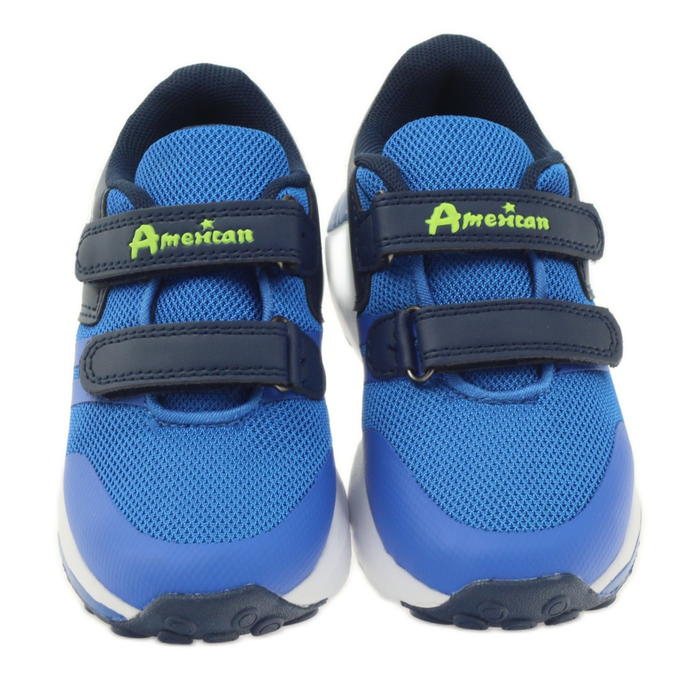 American Club Chaussures de sport américaines ADI pour enfants 16687 bleu vert bleu marine 3