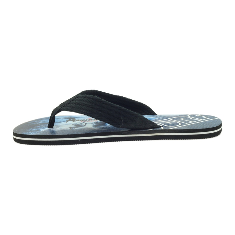 American Club Tongs homme américaines SURF noir 2