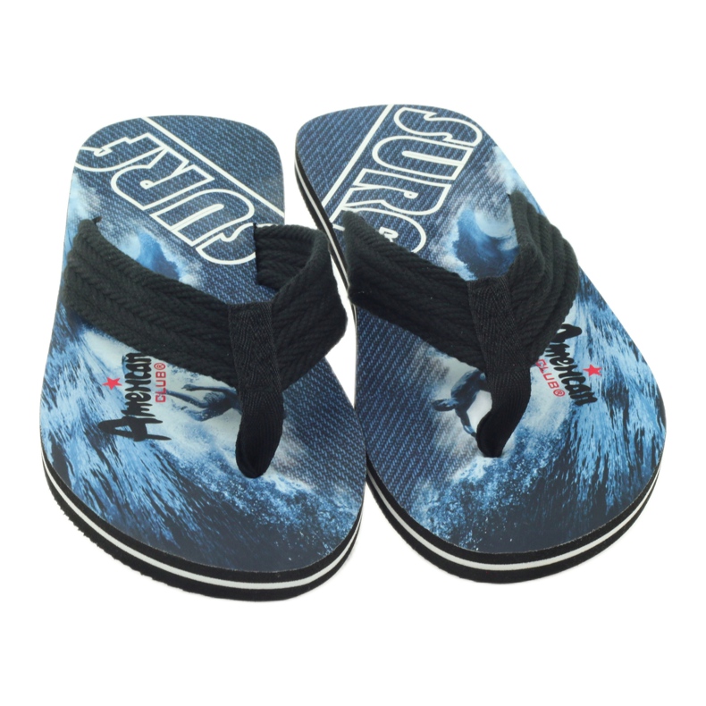 American Club Tongs homme américaines SURF noir 3