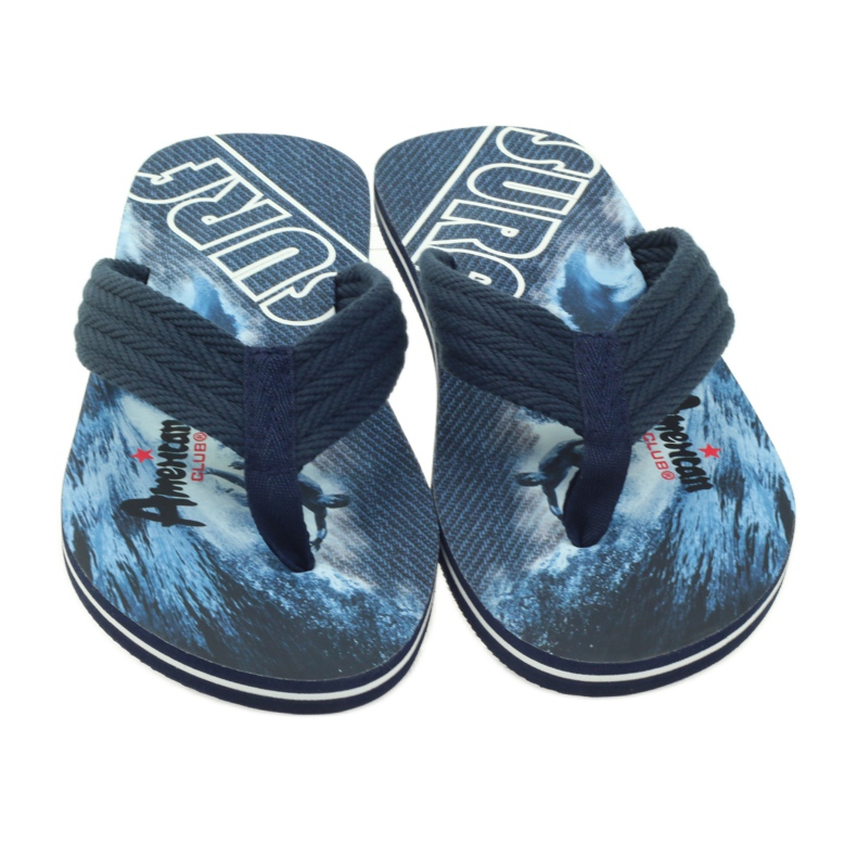 American Club Tongs homme américaines SURF bleu marine 3