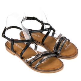 Bestelle Sandales noires fermées par une boucle le noir 1