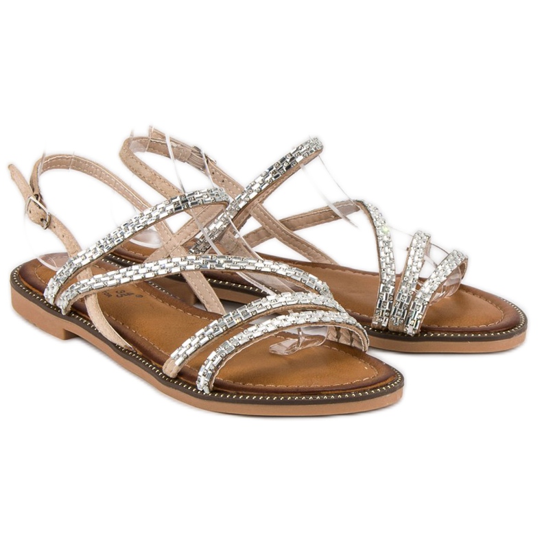 Fama Sandales plates élégantes brun 1