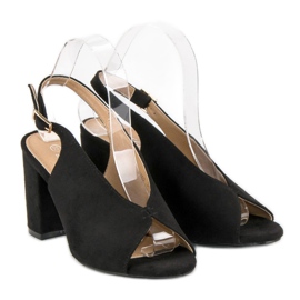 Lovery Sandales élégantes à talons hauts le noir 1