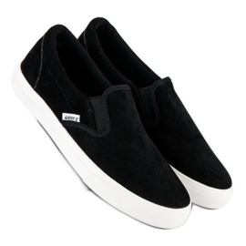 Andy Z Slipons en daim noir 1