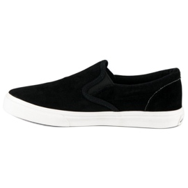 Andy Z Slipons en daim noir le noir 3