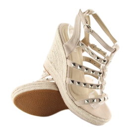 Espadrilles à semelles compensées beige 9529 beige 4