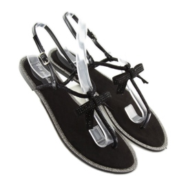 Sandales noires pour femmes tongs 17715 Negro le noir 2