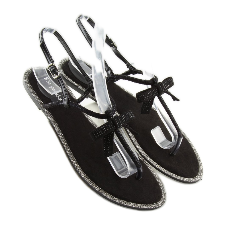 Sandales noires pour femmes tongs 17715 Negro 2