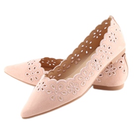 Ballerines à motif rose ajouré IT-29 Rose 1