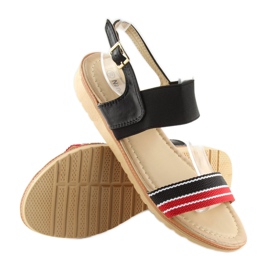 Sandales noires pour femmes J1024-A4 noir le noir 1
