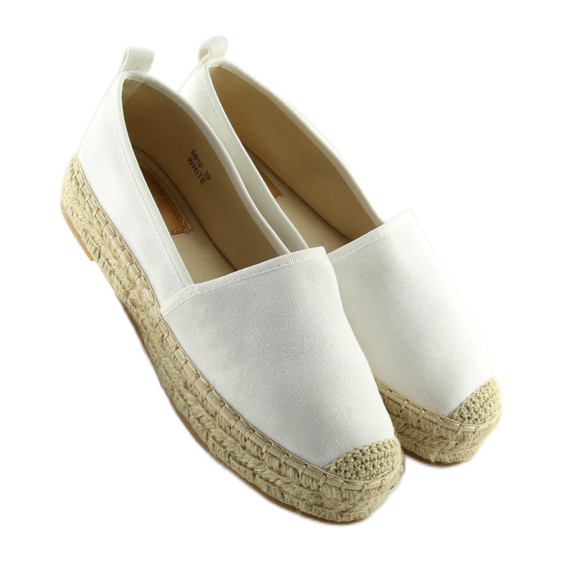 Espadrilles femme blanches BB10P blanc 1