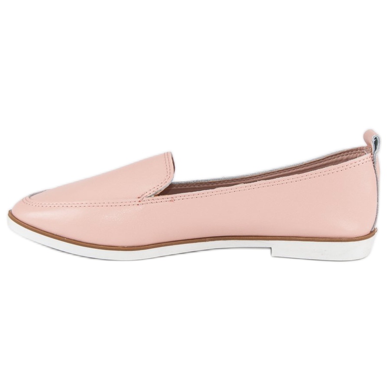 Mazaro Mocassins en cuir rose 1