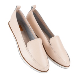 Mazaro Mocassins en cuir beige 1