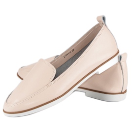 Mazaro Mocassins en cuir beige 2