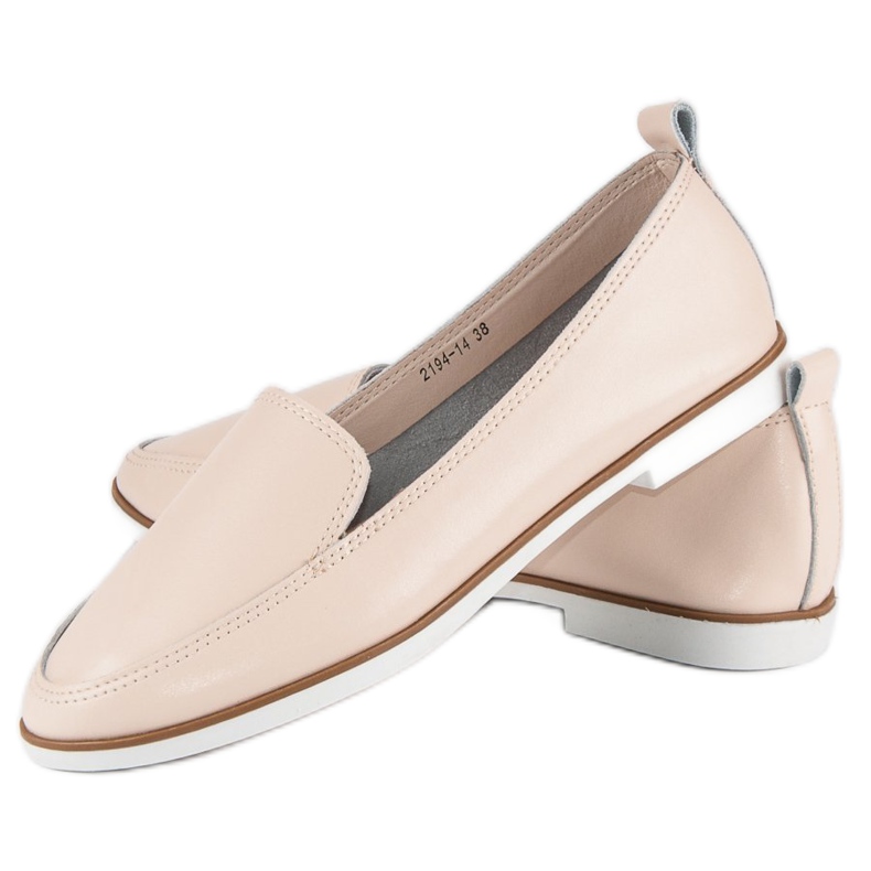 Mazaro Mocassins en cuir beige 2