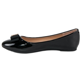Diamantique Ballerines laquées noires le noir 1