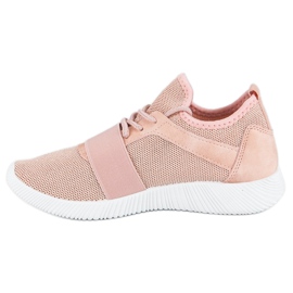 Chaussures de sport à enfiler roses 1