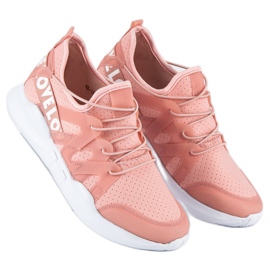 Chaussures de sport à la mode blanc rose 1