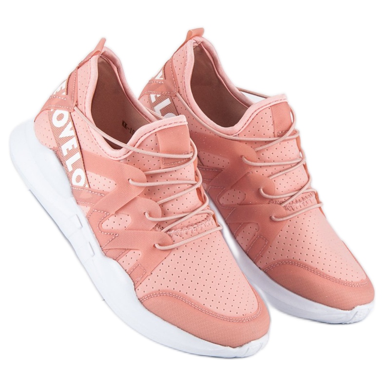 Chaussures de sport à la mode blanc rose 1