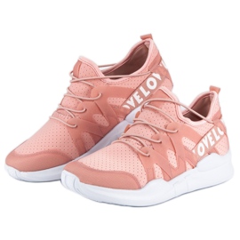 Chaussures de sport à la mode blanche rose 2