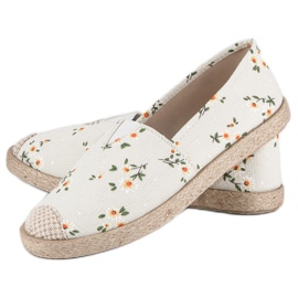Espadrilles à vices de fleurs blanche 2